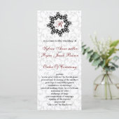 Damask MONOGRAM Programme de mariage (Debout devant)