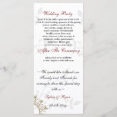 Damask MONOGRAM Programme de mariage (Dos)