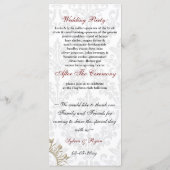 Damask MONOGRAM Programme de mariage (Dos)
