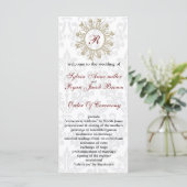 Damask MONOGRAM Trouwprogramma Programma (Staand voorkant)