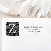 Damask Monogram Z Return Address Labels (Insitu)
