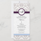 Damask Monogramme Faire-part de mariage (Devant)