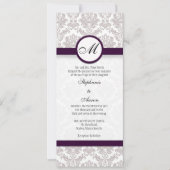 Damask Monogramme Faire-part de mariage pour Jenni (Devant)