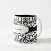 Damask Mug Ajouter Votre Nom (Devant droit)
