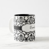 Damask Mug Ajouter Votre Nom (Devant gauche)