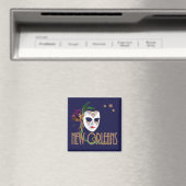 Damask New Orleans Mask Magnet (In Situ (Lave-vaisselle))