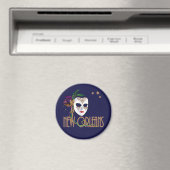 Damask New Orleans Mask Magnet (In Situ (Lave-vaisselle))