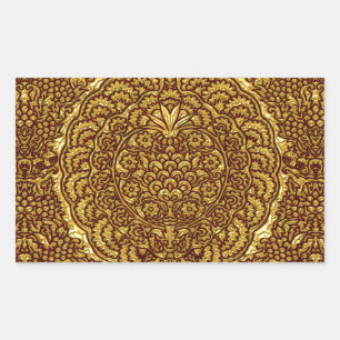 Damask of Queen Margaret I of Denmark's jurk Rechthoekige Sticker