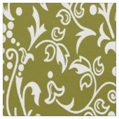 Damask Olive Stof (Close Up)
