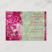 Damask op crimson granite sjabloon visitekaartje (Achterkant)