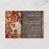 Damask op graniet sjabloon, blauwgroen criticus visitekaartje (Achterkant)