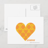 Damask Oranje-Yellow 2 Briefkaart (Voorkant / Achterkant)