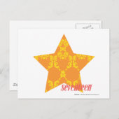 Damask Oranje-Yellow 3 Briefkaart (Voorkant / Achterkant)