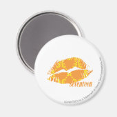 Damask Oranje-Yellow Magneet (Voorkant / Achterkant)