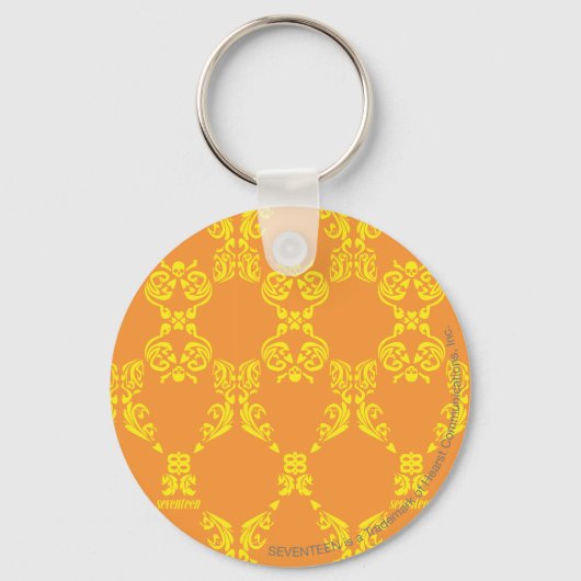 Damask Oranje-Yellow Sleutelhanger (Voorkant)