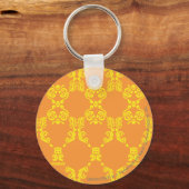 Damask Oranje-Yellow Sleutelhanger (Voorkant)