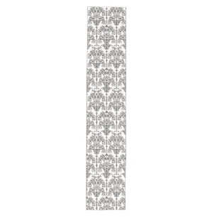 Damask Ornament zwart + je rug. Medium Tafelloper