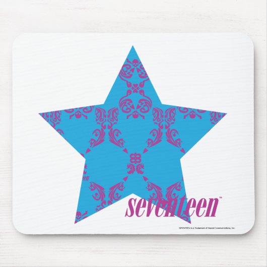 Damask Paars-Aqua 2 Muismat (Voorkant)