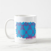 Damask Paars-Aqua 4 Koffiemok (Links)