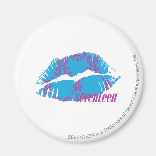 Damask Paars-Aqua Magneet (Voorkant)