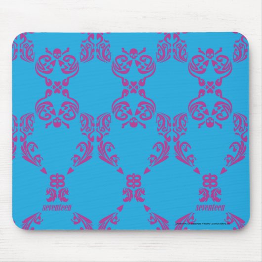 Damask Paars-Aqua Muismat (Voorkant)