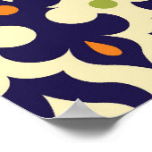 Damask paisley arabesque Moroccan patroon girly Poster (Hoek)