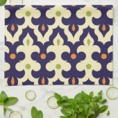 Damask paisley arabesque Moroccan patroon Theedoek (Gevouwen)