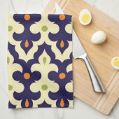 Damask paisley arabesque Moroccan patroon Theedoek (Quarter Fold)