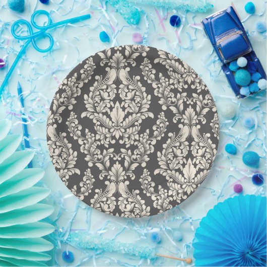 Damask Papieren Bordje (Feest)