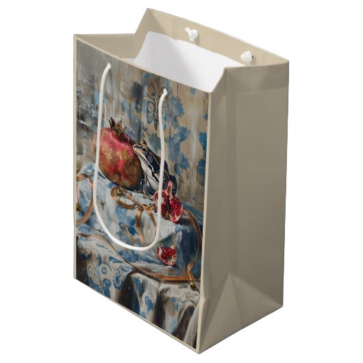Damask - Papieren tas Medium Cadeauzakje (Voorkant Gekanteld)