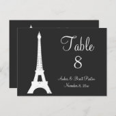 Damask Paris Numéro de table (Devant / Derrière)