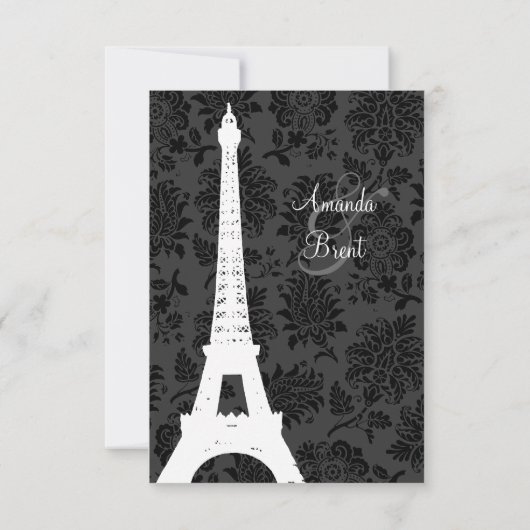 Damask Paris RSVP (noir) (Dos)