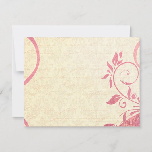 Damask Parisienne - Honeysuckel & Ivory RSVP (Dos)