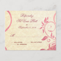 Damask Parisienne - Honeysuckle & Ivory RSVP