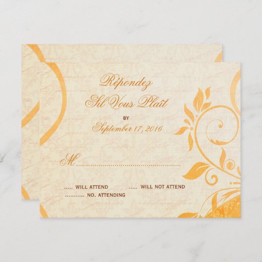 Damask Parisienne - Marmalade & Fall Spice RSVP (Devant / Derrière)