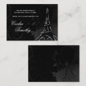 Damask Parisienne: website over het zwarte en witt Informatiekaartje (Voorkant / Achterkant)