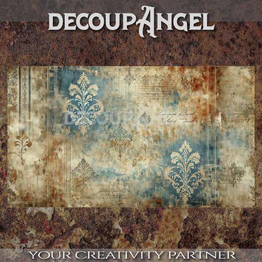Damask Patina #1 Decoupage Tissuepapier