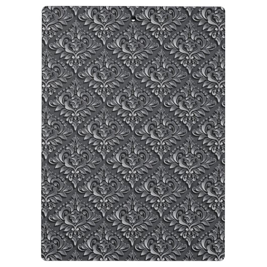 Damask Pattern Black Achtergrond-23961 Klembord (Achterkant)