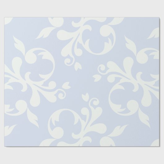 Damask Pattern, Blue Damask, French Damask Cadeaupapier (Vlak)