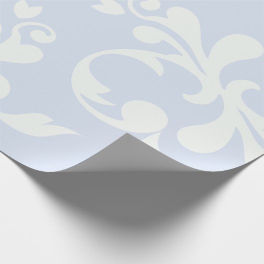 Damask Pattern, Blue Damask, French Damask Cadeaupapier (Hoek)
