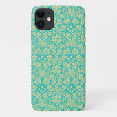 Damask Pattern, Blue Damask, French Damask Case-Mate iPhone Case (Achterkant)