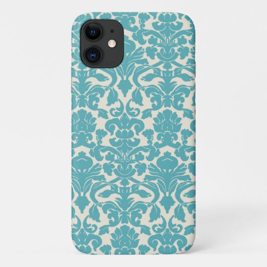 Damask Pattern, Blue Damask, French Damask Case-Mate iPhone Case (Achterkant)