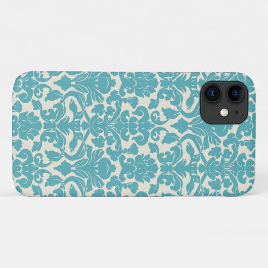Damask Pattern, Blue Damask, French Damask Case-Mate iPhone Case (Achterkant (horizontaal))