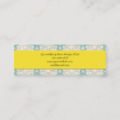 Damask Pattern, Blue Damask, French Damask Mini Visitekaartje (Achterkant)