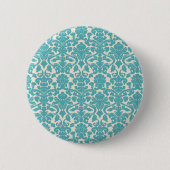 Damask Pattern, Blue Damask, French Damask Ronde Button 5,7 Cm (Voorkant)
