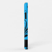 Damask Pattern, Blue Damask, Jouw naam Case-Mate iPhone Case (Achterkant/rechts)