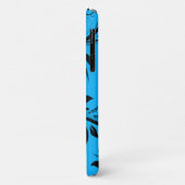 Damask Pattern, Blue Damask, Jouw naam Case-Mate iPhone Case (Achterkant/links)