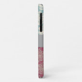 Damask Pattern, Blue Damask, Red Damask, Monogram Case-Mate iPhone Case (Achterkant/links)