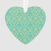 Damask Pattern, Blue Damask, Sweet 16, Birthday Ornament (achterkant)