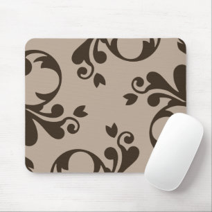 Damask Pattern, Brown Damask, French Damask Muismat